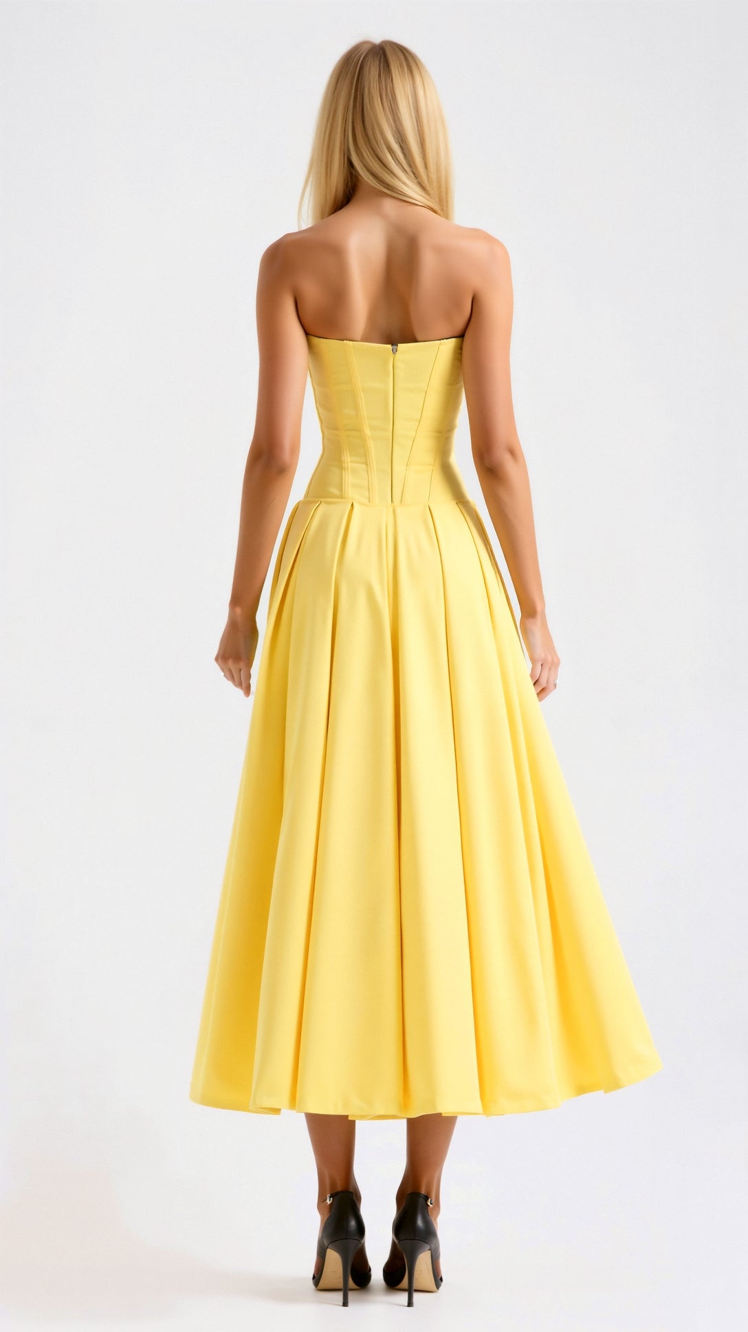 Celestia Strapless Midi Dress