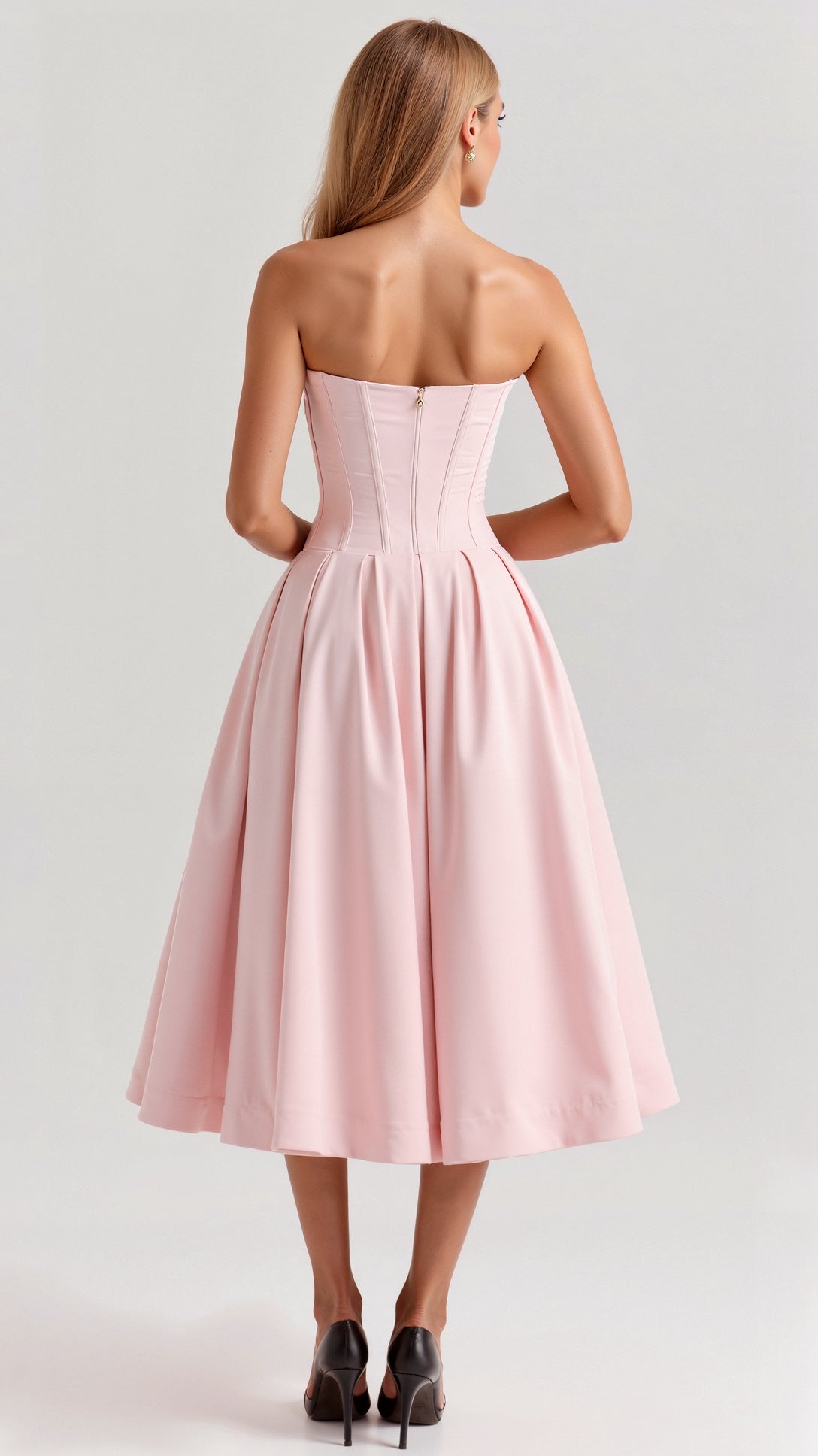 Celestia Strapless Midi Dress