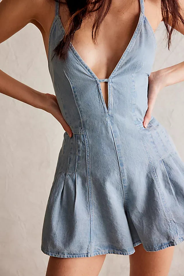 Sandra Denim Romper