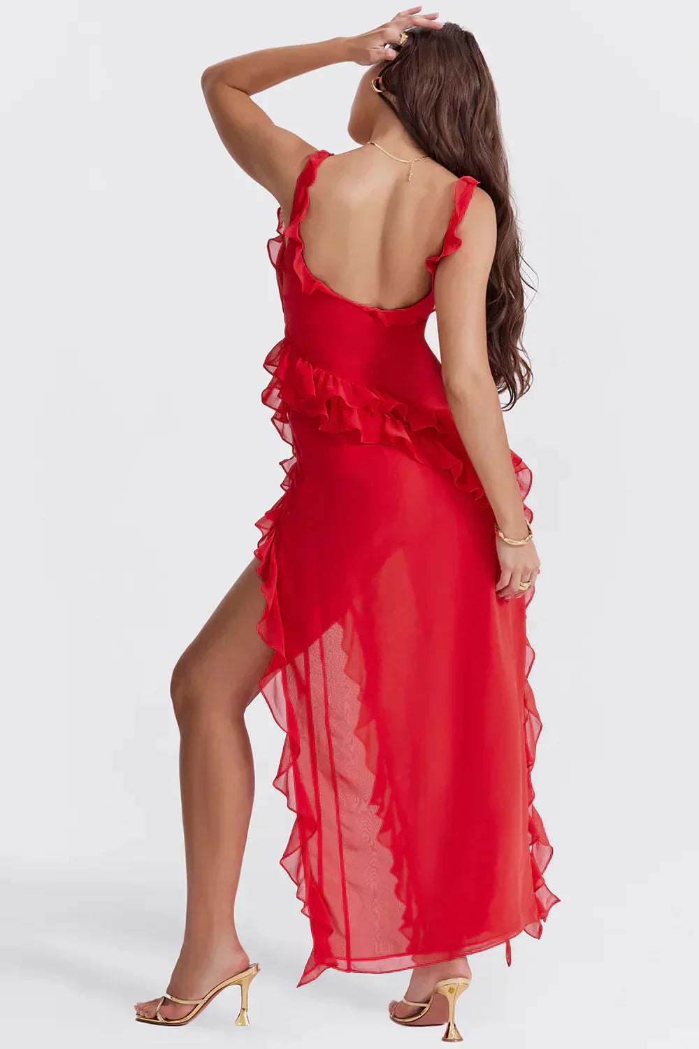 CYNTHIA| RUFFLED MAXI DRESS