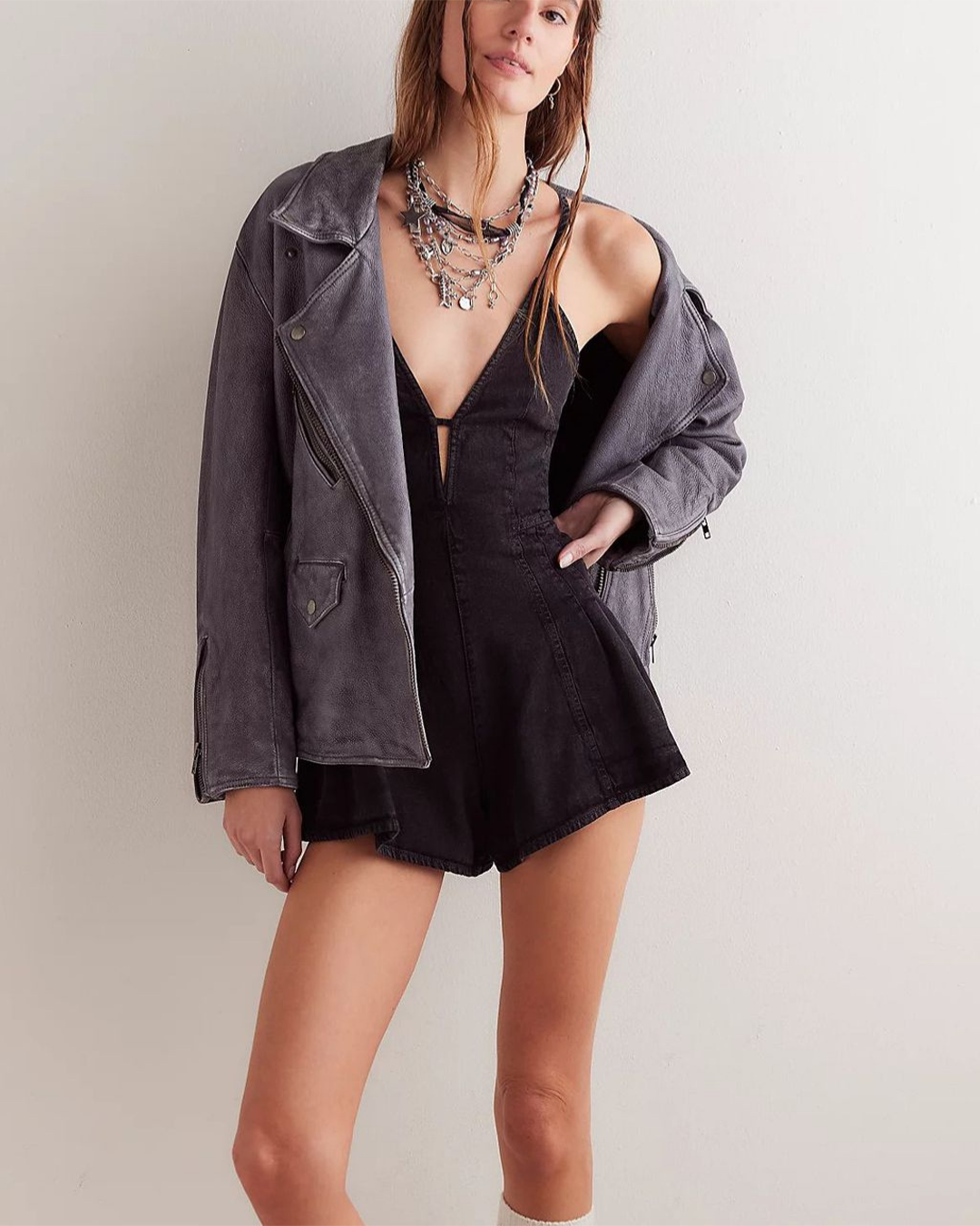 Sandra Denim Romper