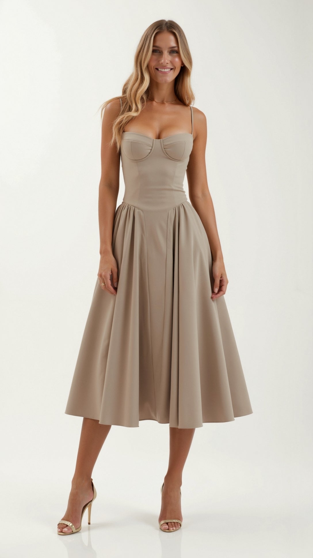 Odette Corset Midi Dress