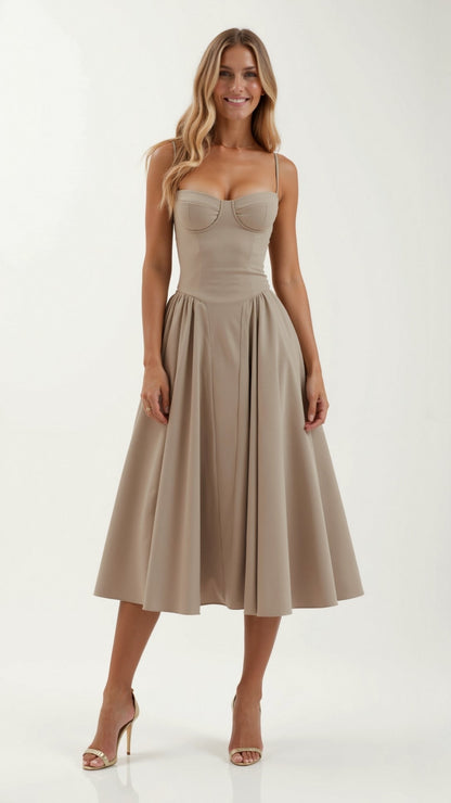 Odette Corset Midi Dress