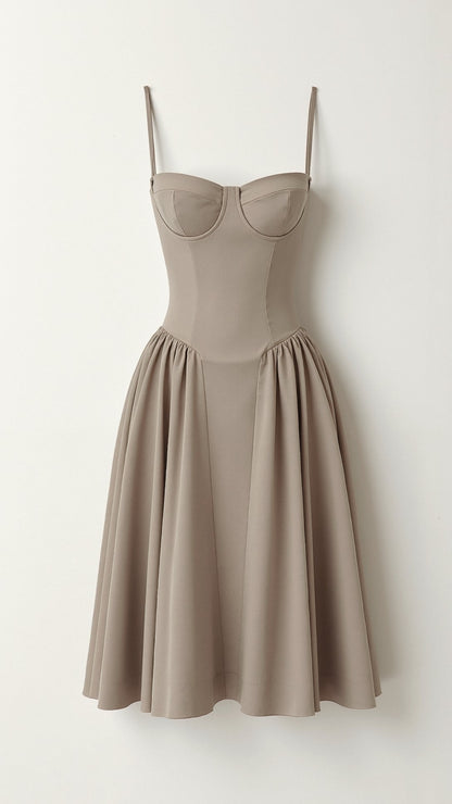 Odette Corset Midi Dress