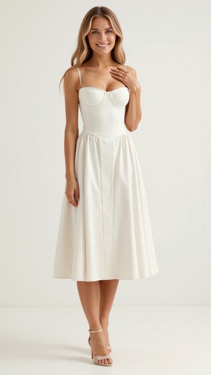 Odette Corset Midi Dress