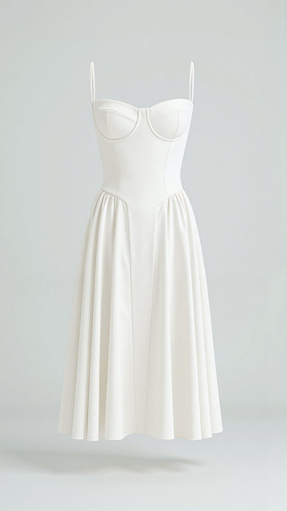 Odette Corset Midi Dress