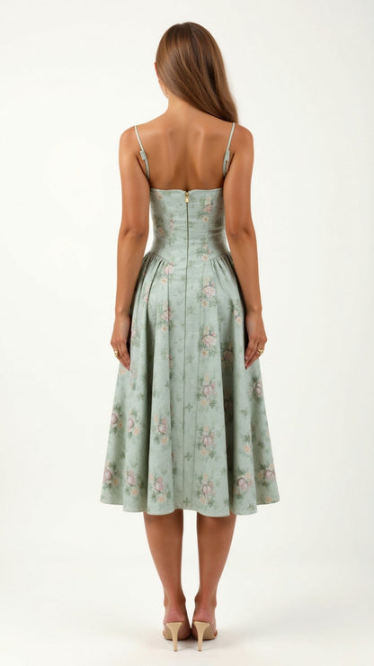 Odette Corset Midi Dress