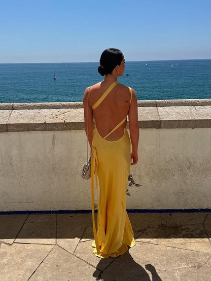 Caroline Backless Maxi Dress