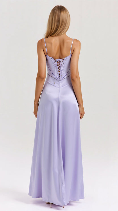 Leontine Lace up Maxi Dress