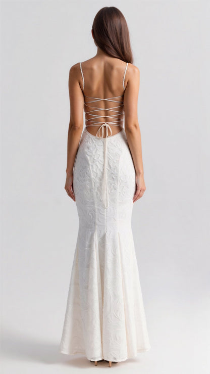 Ysolde Lace Up Maxi Dress