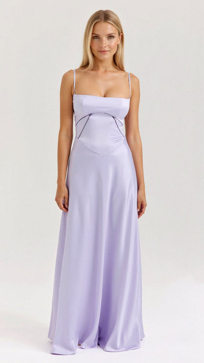 Leontine Lace up Maxi Dress