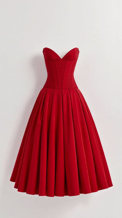 Celestia Strapless Midi Dress