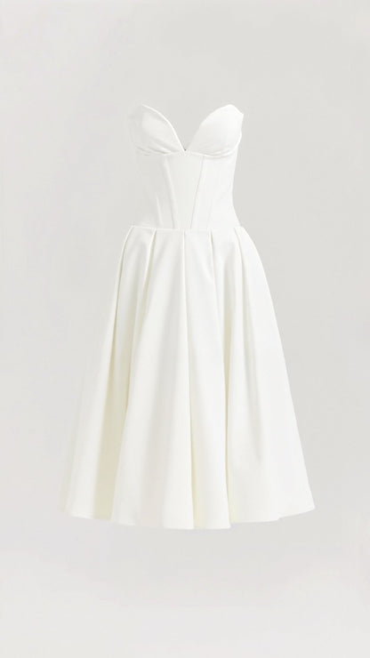 Celestia Strapless Midi Dress