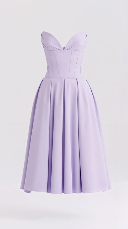 Celestia Strapless Midi Dress
