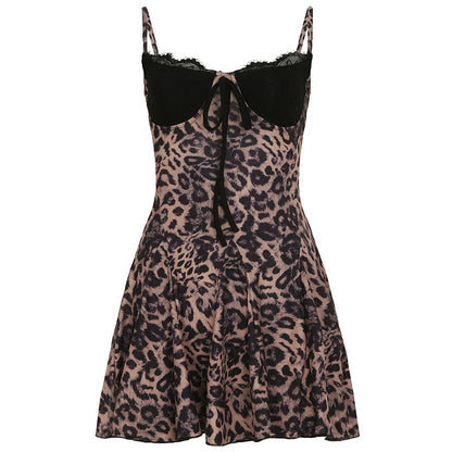 Alison Leopard Print Mini Dress